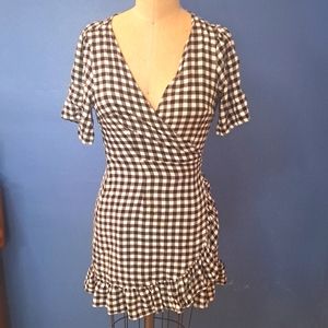 Gingham Wrap Dress